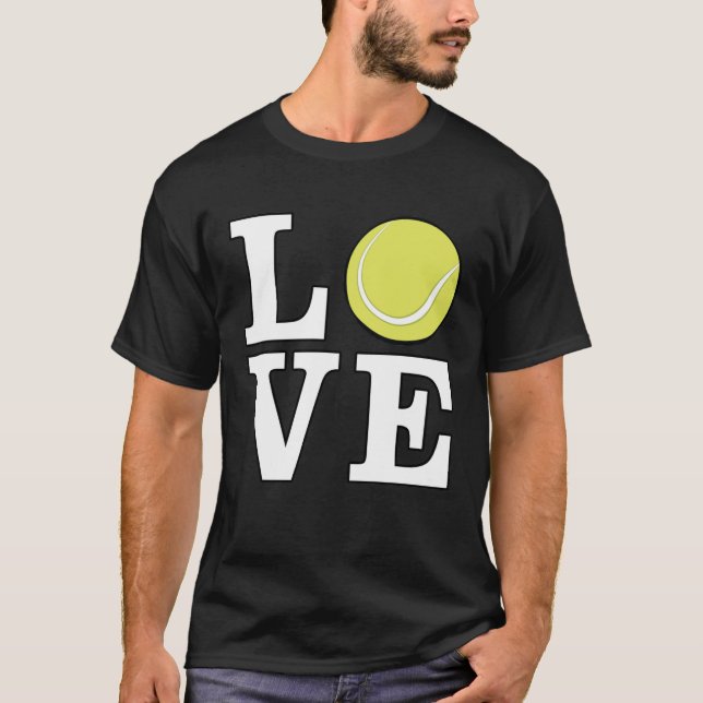 T-shirt Aime le tennis (Devant)