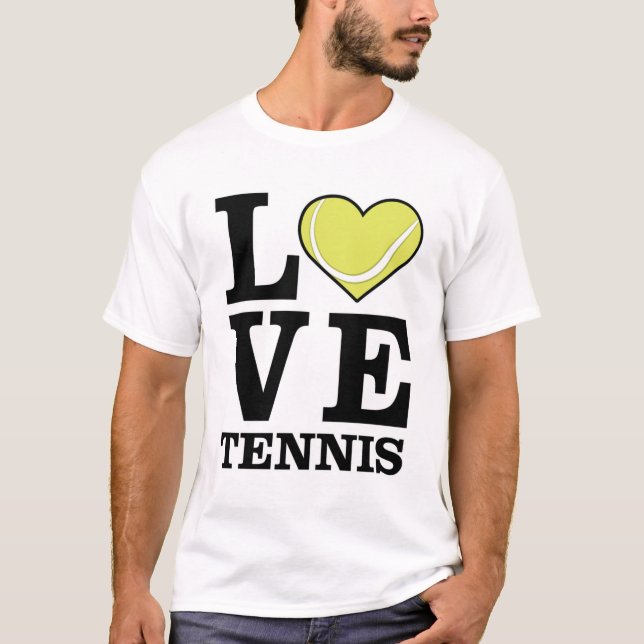 T-shirt Aime le tennis (Devant)