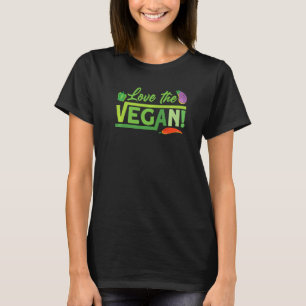 T-shirt aime le végan Pour végan végétarien à base de plan