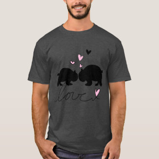 T-shirt aime les animaux pandas icône de panda amis