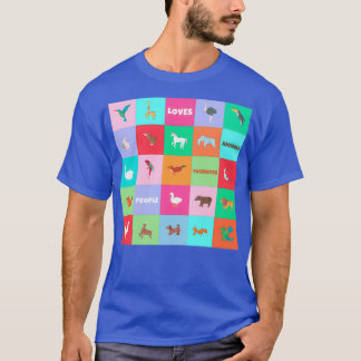 T-shirt Aime Les Animaux Tolère Les Gens 2