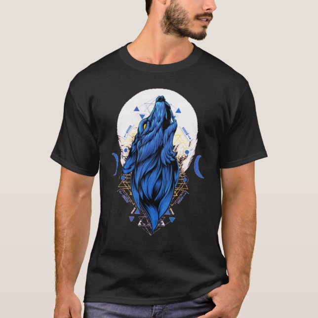 T-shirt Aime les loups lune de loup 1 (Devant)