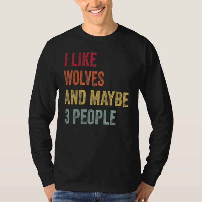 T-shirt Aime les loups visage de loup 12 (Devant)