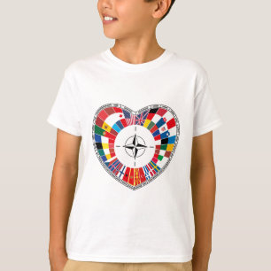 T-shirt Aime les pays de l'OTAN, avec l'OTAN