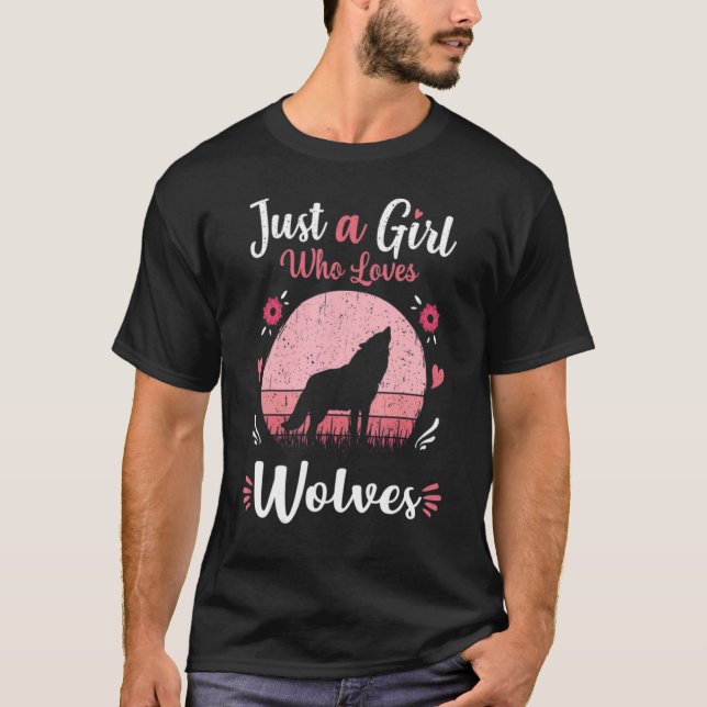 T-shirt Aime Loups Loup Visage 11 (Devant)