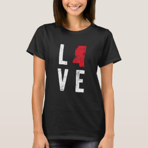T-shirt Aime Mississippi Carte Amérique Indépendance Améri