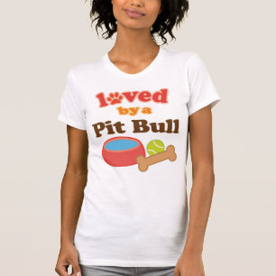 T-shirt Aimé par un Pitbull (race de chien)