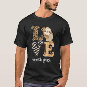 T-shirt Aimer 4e année Sloth 4e année Enseignant Retour à