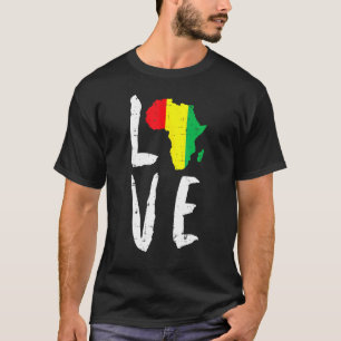 T-shirt Aimer Afrique Noir Histoire Mois Afro-Américain M