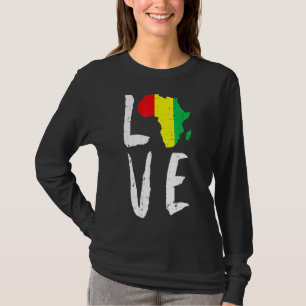 T-shirt Aimer Afrique Noir Histoire Mois Afro-Américain M
