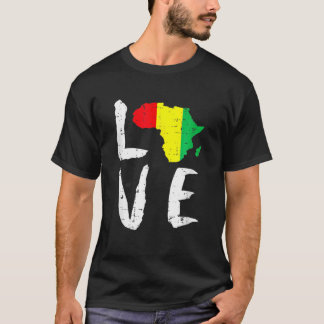 T-shirt Aimer Afrique Noir Histoire Mois Afro-Américain M