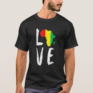 T-shirt Aimer Afrique Noir Histoire Mois Afro-Américain M