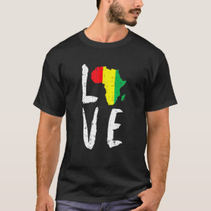 T-shirt Aimer Afrique Noir Histoire Mois Afro-Américain M