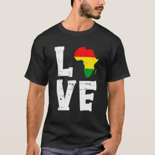 T-shirt Aimer Afrique Noir Histoire Mois Afro-Américain M