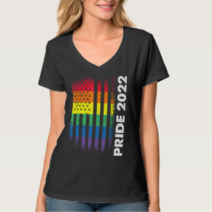 T-shirt Aimer American Flag Rainbow Usa Gay Lgbtq Lgbt Pri
