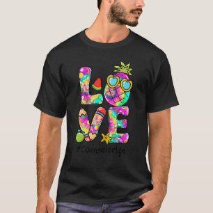 T-shirt Aimer Ananas Crayon Tie Dye Conseiller Durée de vi