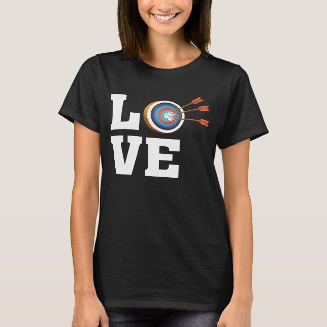 T-shirt Aimer Archer Archer Cible Flèche fléchée (Devant)