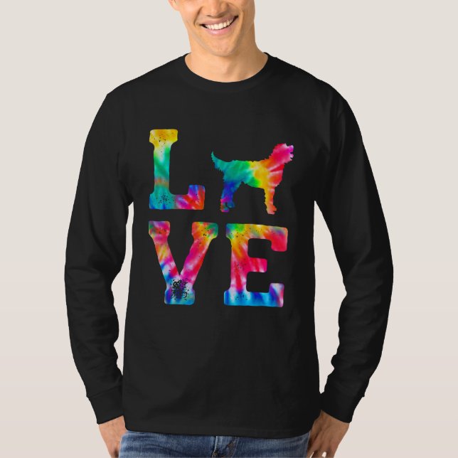 T-shirt Aimer Aussiepom Tie Dye Chien Maman Papa (Devant)