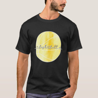 T-shirt Aimer Basketball Aquarelle Pastel Jaune