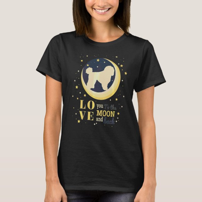 T-shirt Aimer Bichon Frisé À La Lune (Devant)