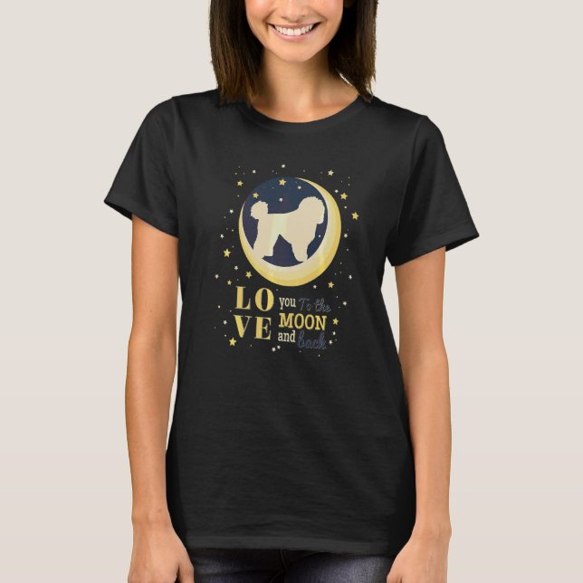 T-shirt Aimer Bichon Frisé À La Lune (Devant)