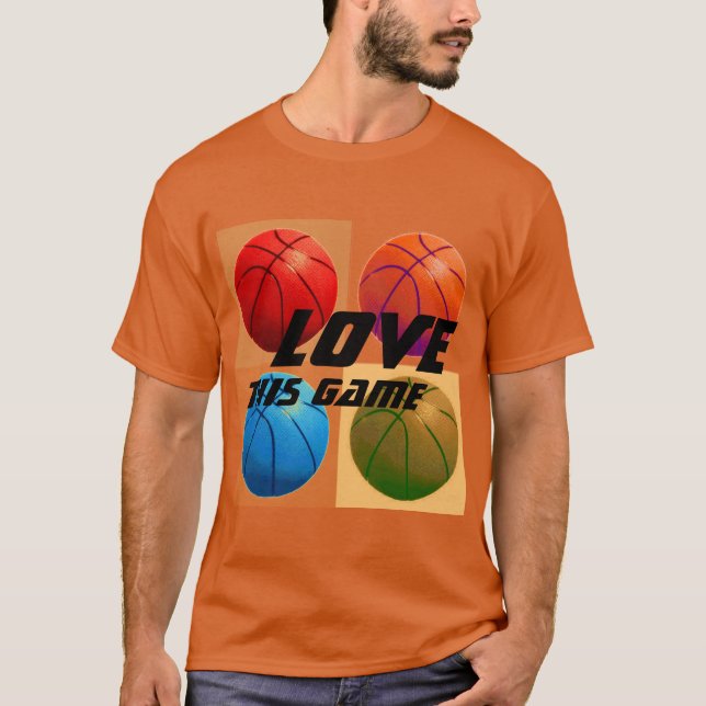 T-shirt Aimer Ce Jeu Basketball Pop Art (Devant)