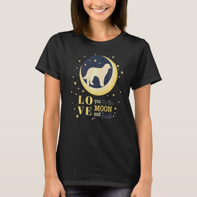 T-shirt Aimer Chien Berger Pyrénéen À La Lune (Devant)