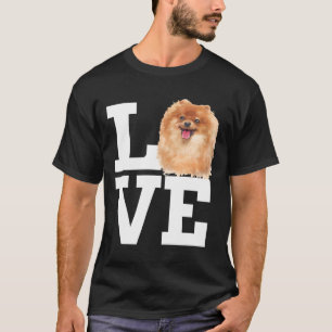 T-shirt Aimer Chien Poméranie mignonne Chien Poméranie vis