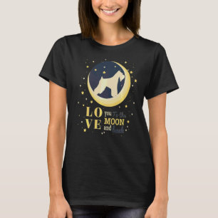 T-shirt Aimer Chien Schnauzer Miniature À La Lune