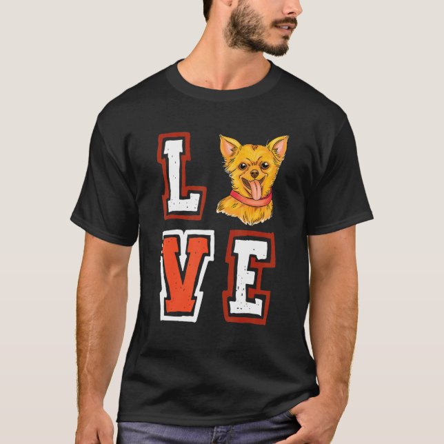 T-shirt Aimer Chihuahua Animal Chien Chien Chien Chien Chi (Devant)