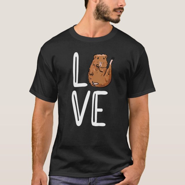 T-shirt Aimer Cochon Graphique Guinée Cochon Propriétaire  (Devant)