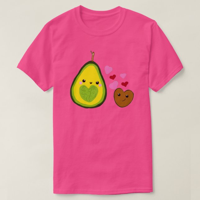 T-shirt Aimer coeur Avocado (Design devant)