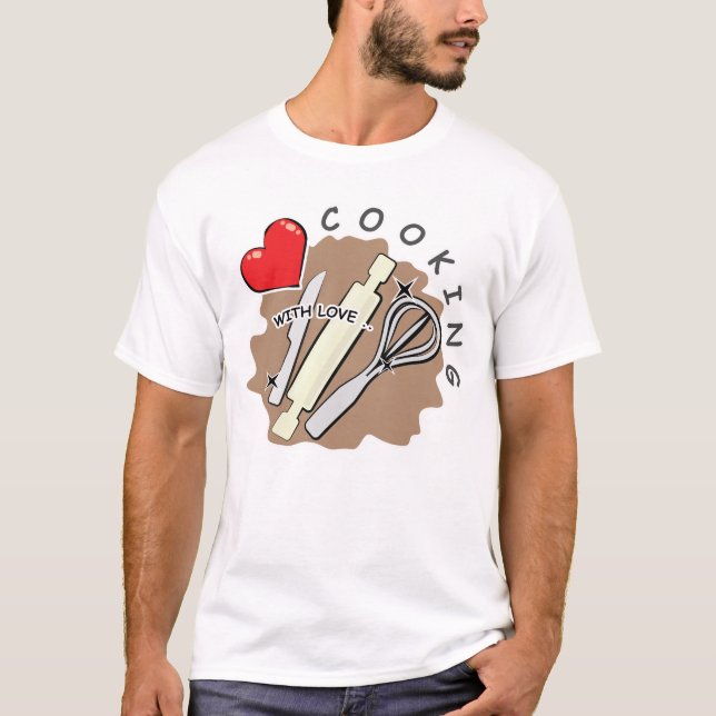 T-shirt Aimer cuisiner (Devant)