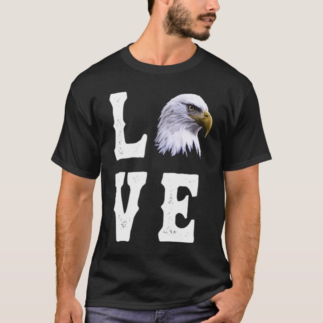 T-shirt Aimer Eagles Bald US Eagle Bird 1 (Devant)
