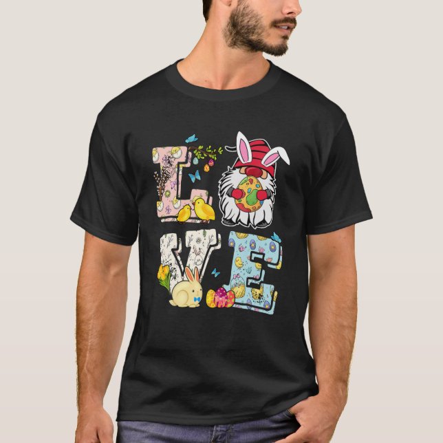 T-shirt Aimer Easter Gnome Bunny Egg Joyeux Jour de Pâques (Devant)