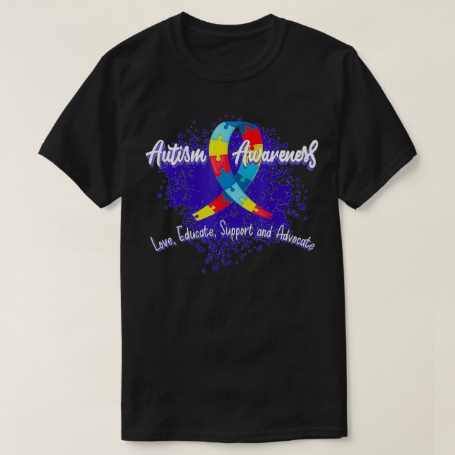 T-shirt Aimer Éduquer Soutien et plaidoyer Sensibilisation (Design devant)