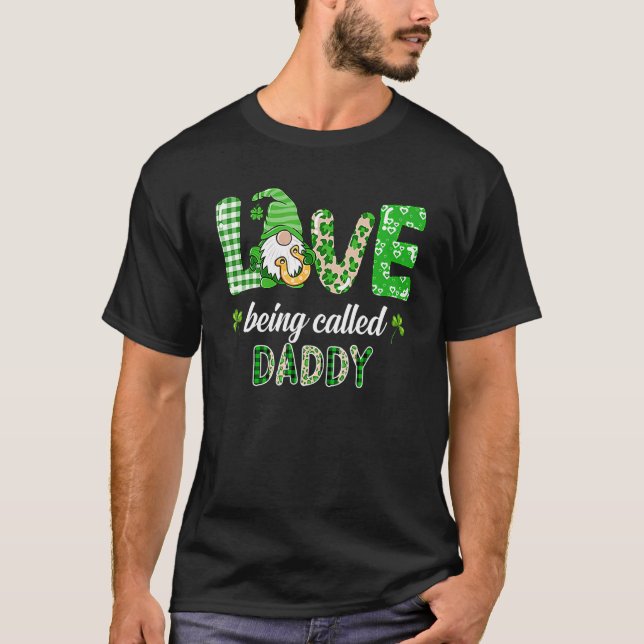 T-shirt Aimer Être Appelé Daddy Gnome Plaid St patrick Da (Devant)