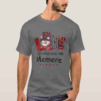 T-shirt Aimer Être Appelé Mèmes Snowman Noël Red Plai