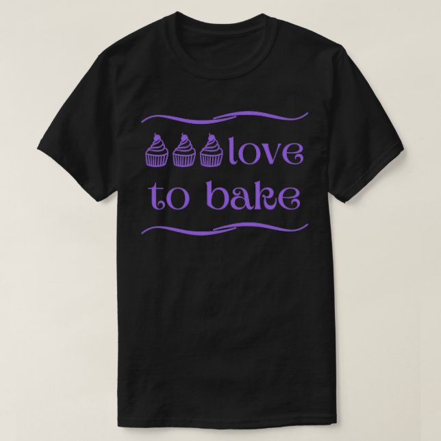 T-shirt Aimer faire cuire le violet (Design devant)
