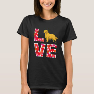 T-shirt Aimer Golden Retriever Chien Pour Le Maître Et Fem