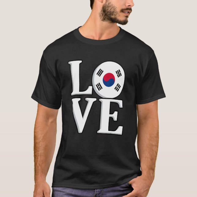 T-shirt Aimer la Corée du Sud (Devant)