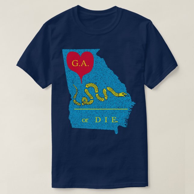 T-shirt Aimer la Géorgie ou mourir (Design devant)