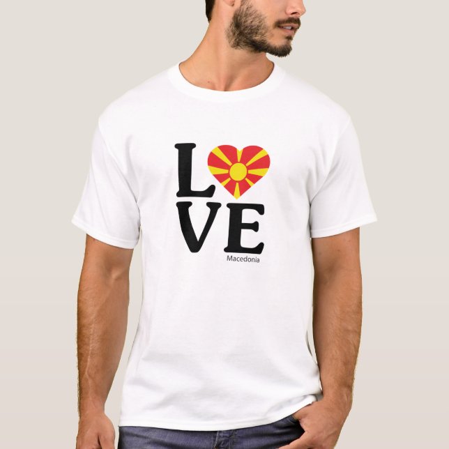 T-shirt Aimer la Macédoine (Devant)