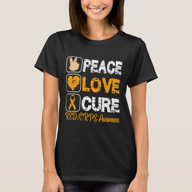 T-SHIRT AIMER LA PAIX CURE RSD SENSIBILISATION DES CRPS (Devant)
