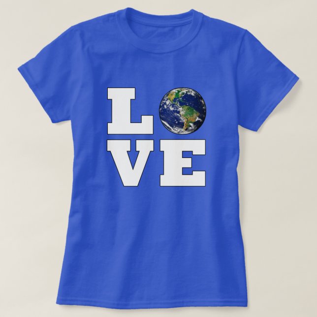 T-shirt Aimer la planète Terre Protection De l'environneme (Design devant)