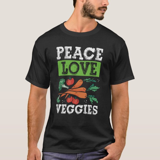 T-shirt Aimer l'amour Légume véganisme (Devant)