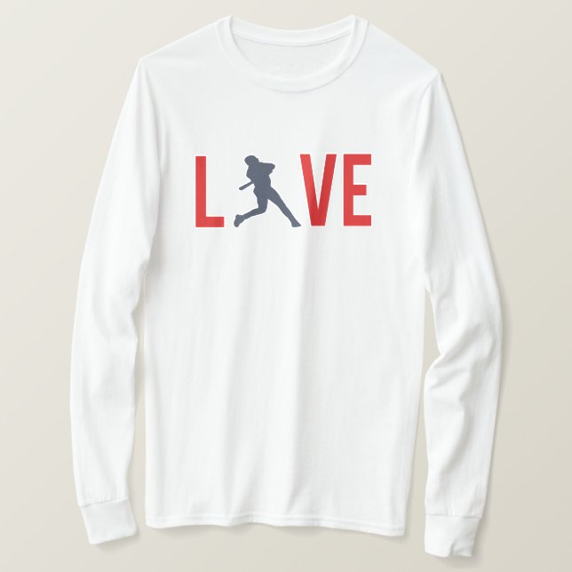T-shirt Aimer le baseball (Design devant)