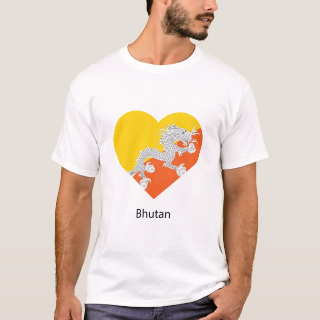 T-shirt Aimer le Bhoutan (Devant)
