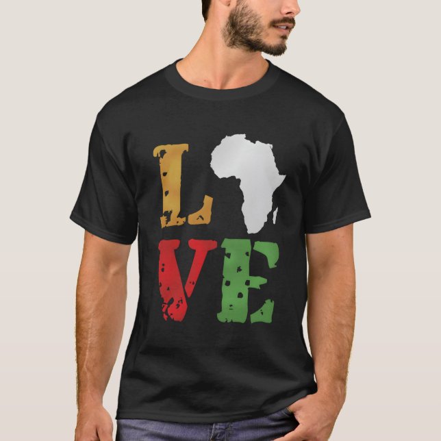 T-shirt Aimer le continent africain (Devant)