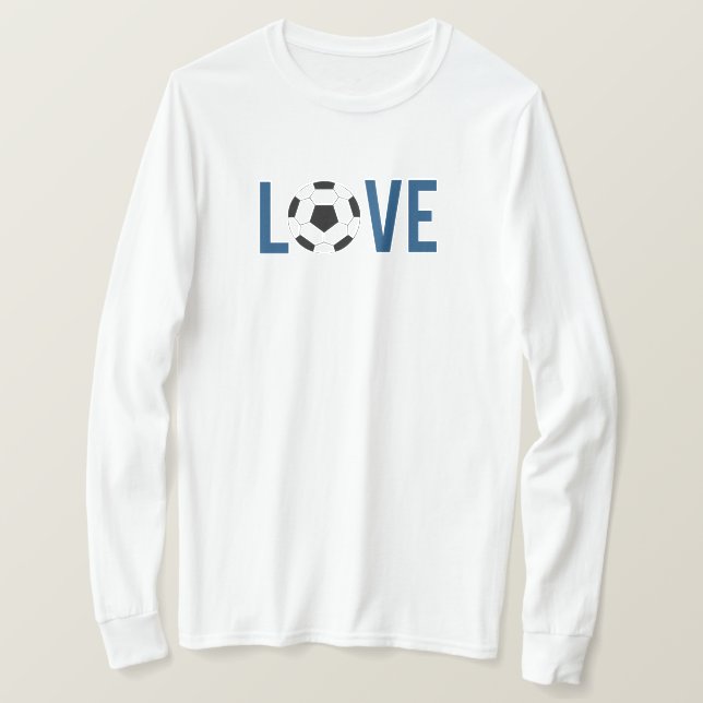 T-shirt Aimer le football (Design devant)